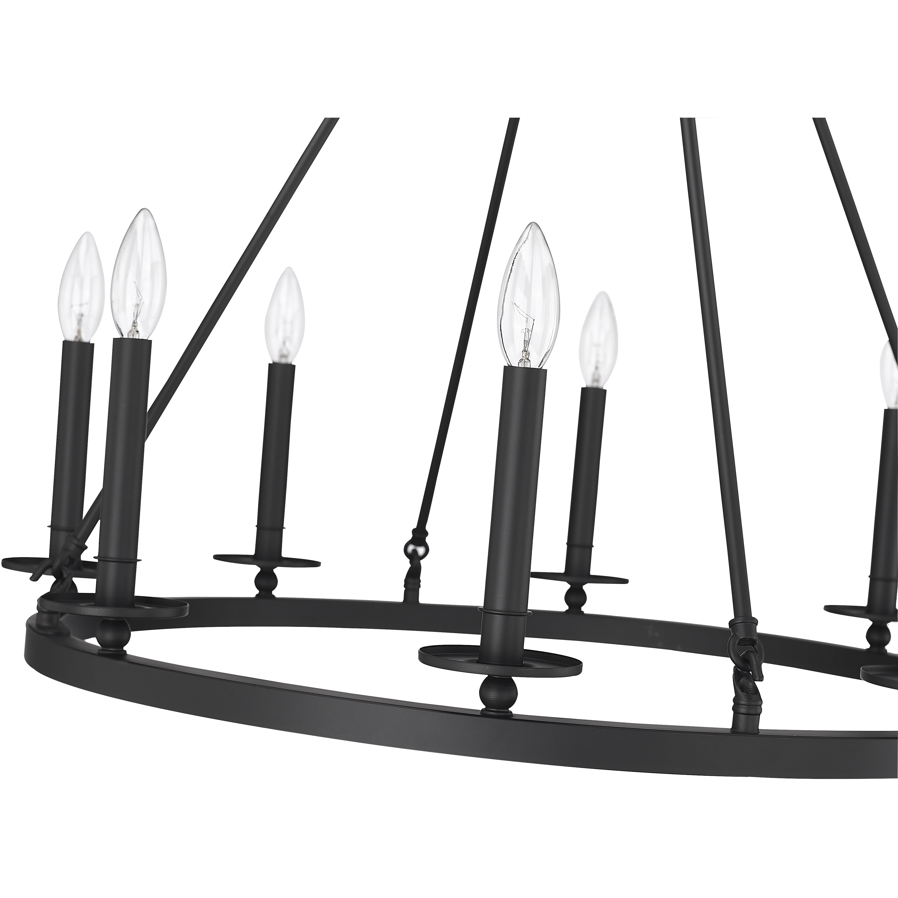 Florence 8 Light 28 inch Matte Black Chandelier Ceiling Light